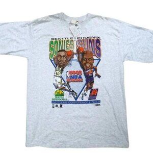 1993 Western Finals Auto shirt collection tee seattle sonics phoenix suns shirt